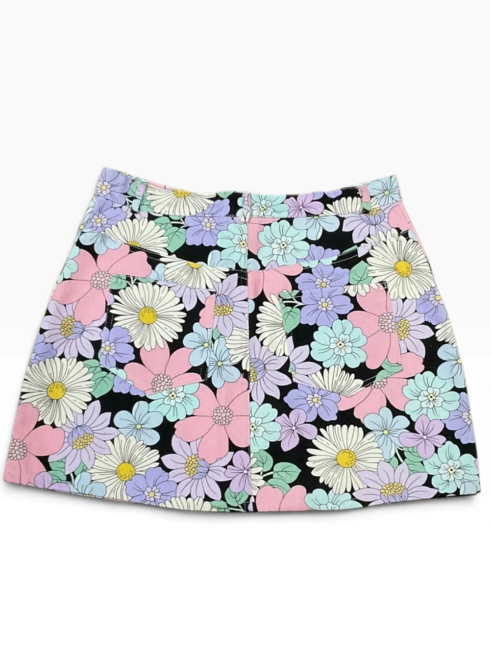 Storia Retro Daisy Floral Print Mini Skirt Pretty Little Poison Medium